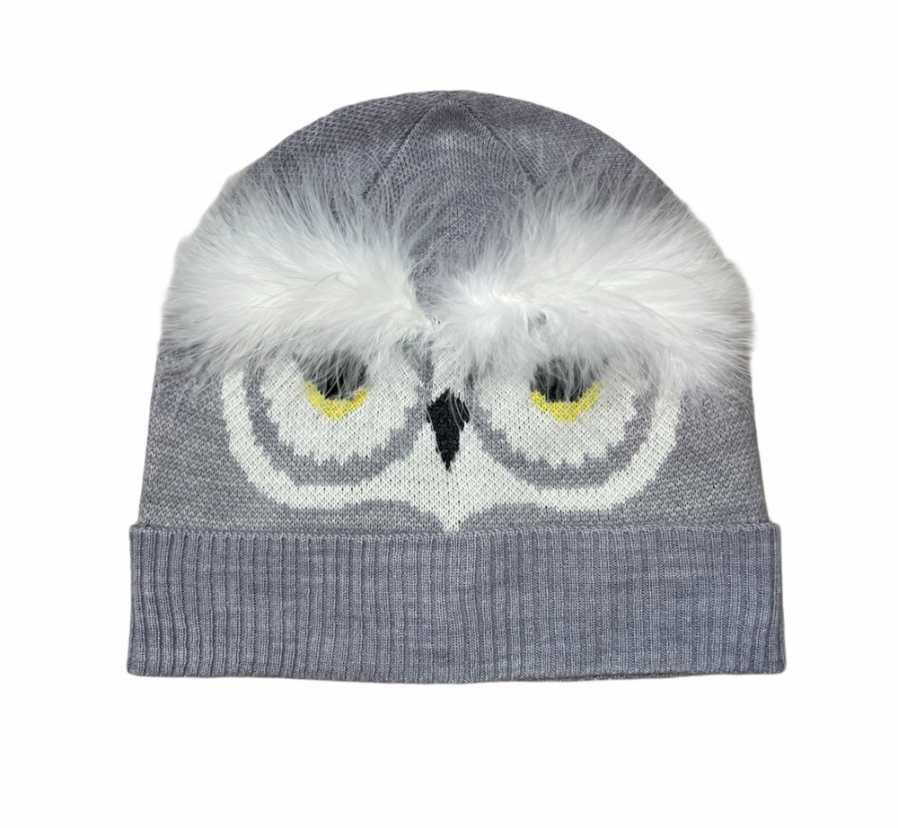 Kate Spade Owl Knit Who Me Beanie Winter Hat